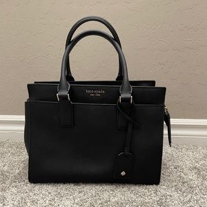 Kate Spade cameron medium black leather satchel